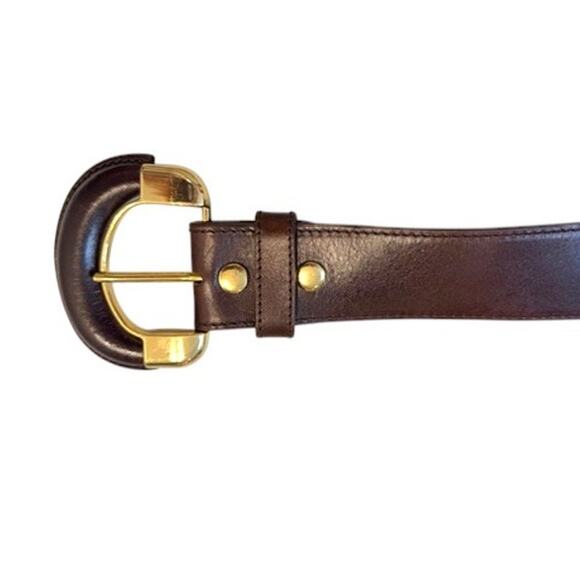 B-Low The Belt Brown Leather Belt Gold Buckle Size L 33–37” Plus Added Holes main image 10